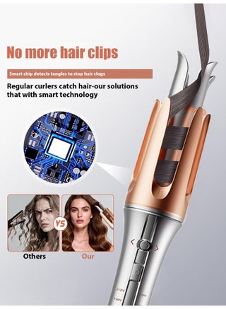 25mm Automatic Curling Iron, Rotating Hair Curler with 3 Heat Settings (170–210°C), 15s Fast Heating, Ionic & Ceramic Coating, Dual-Direction Curling, Auto Shut-Off - view 4